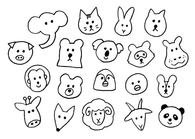 35 ゆるい 手書き 動物 イラスト かわいい